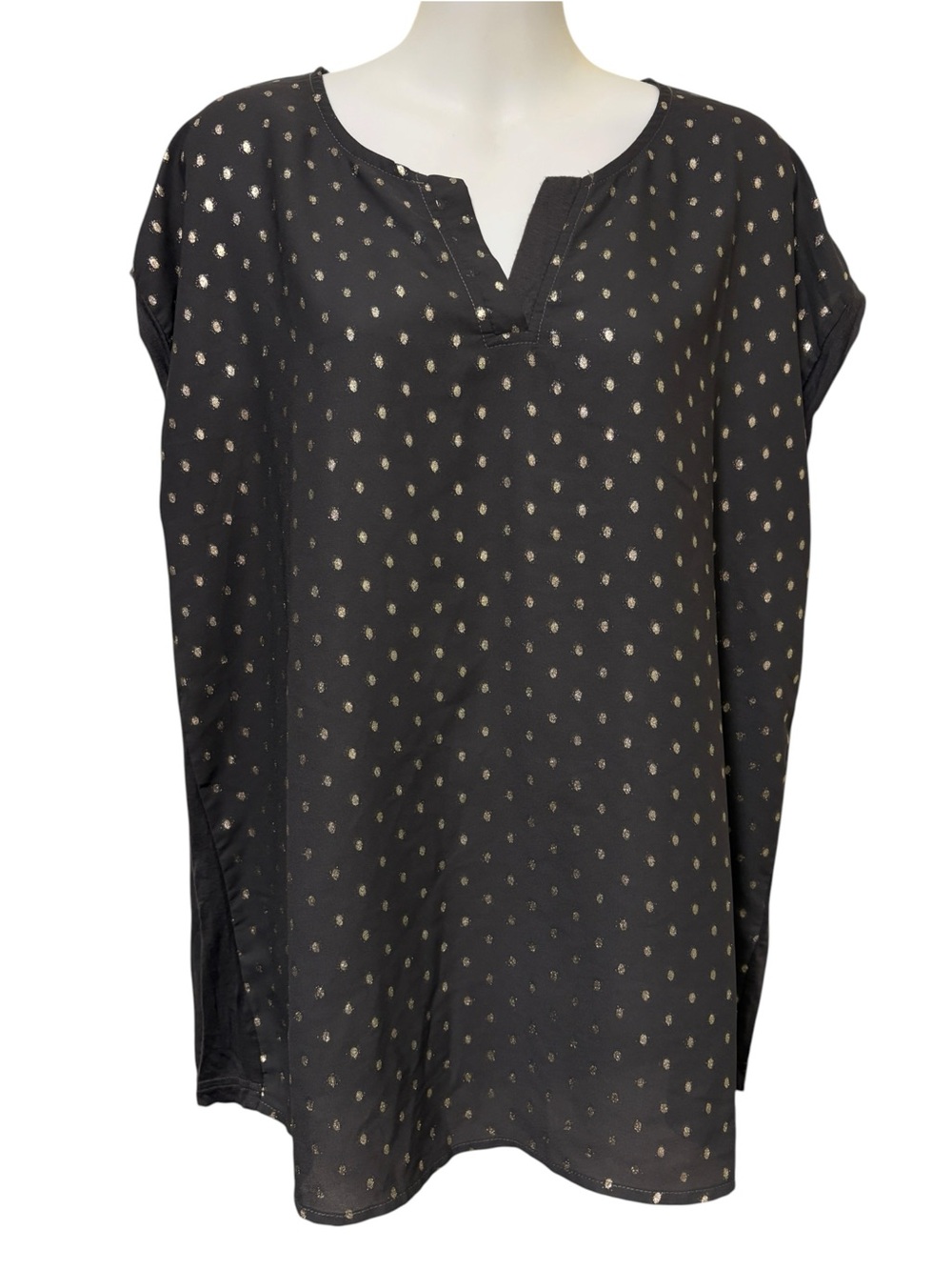 Papermoon Gray Gold Dot Blouse